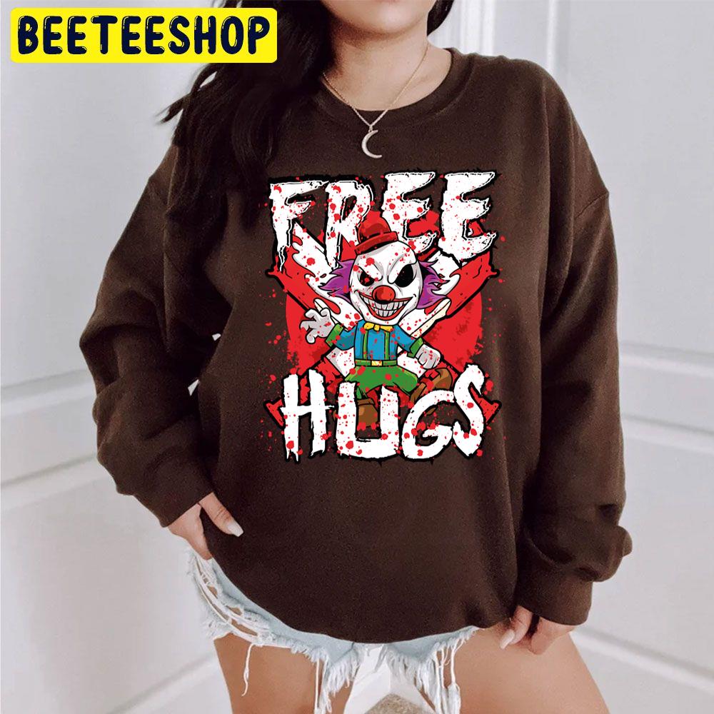 Free Hugs Halloween Evil Killer Scary Clown Trending Unisex Sweatshirt Free Hugs Halloween Evil Killer Scary Clown Trending Unisex Sweatshirt