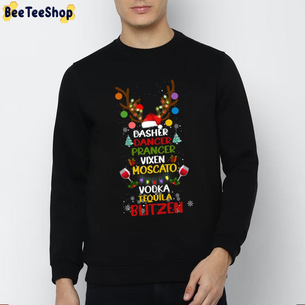 Funny Christmas Dasher Dancer Prancer Vixen Whiskey Vodka Trending Unisex Sweatshirt Funny Christmas Dasher Dancer Prancer Vixen Whiskey Vodka Trending Unisex Sweatshirt
