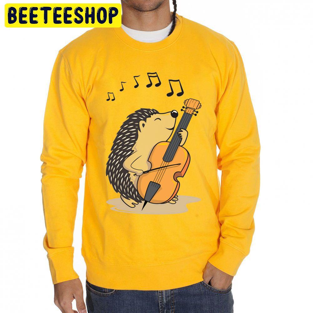 Funny Hedgehog Playing The Violin Unisex Sweatshirt Funny Hedgehog Playing The Violin Unisex Sweatshirt