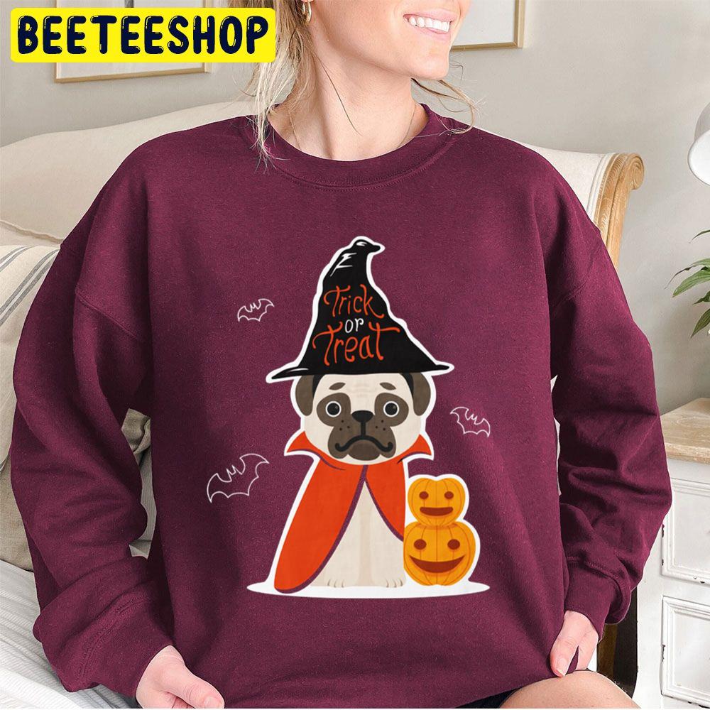 Funny Pug Trick Or Treat Halloween Unisex Sweatshirt Funny Pug Trick Or Treat Halloween Unisex Sweatshirt