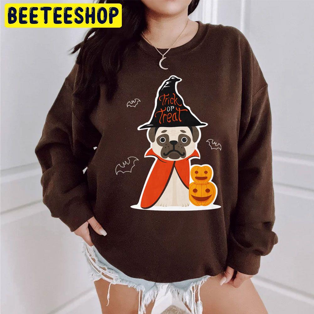 Funny Pug Trick Or Treat Halloween Unisex Sweatshirt Funny Pug Trick Or Treat Halloween Unisex Sweatshirt