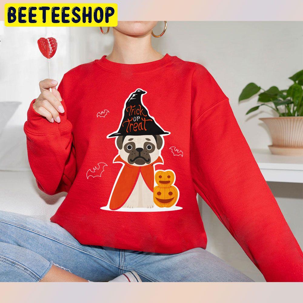 Funny Pug Trick Or Treat Halloween Unisex Sweatshirt Funny Pug Trick Or Treat Halloween Unisex Sweatshirt