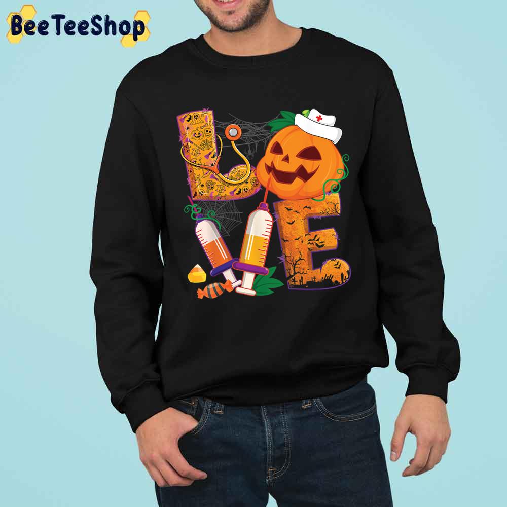 Funny Pumpkin Love Nurse Halloween Trending Unisex Sweatshirt Funny Pumpkin Love Nurse Halloween Trending Unisex Sweatshirt