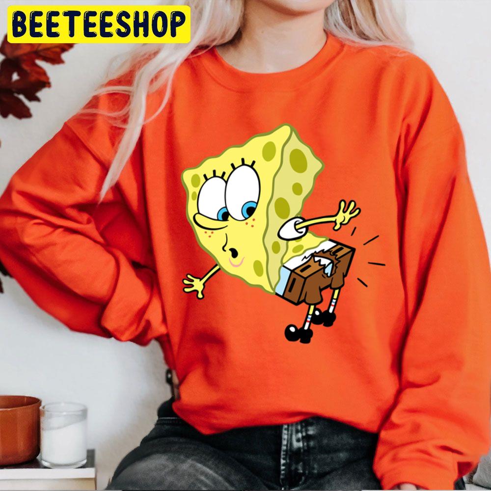 Funny Spongebob With Cut Pants Unisex Sweatshirt Funny Spongebob With Cut Pants Unisex Sweatshirt