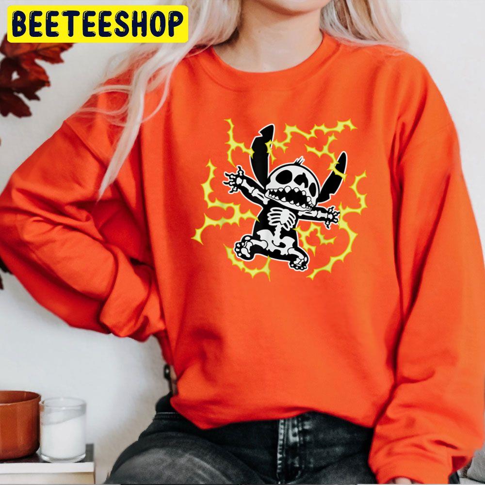 Funny Stitch Skeleton Halloween Trending Unisex Sweatshirt Funny Stitch Skeleton Halloween Trending Unisex Sweatshirt