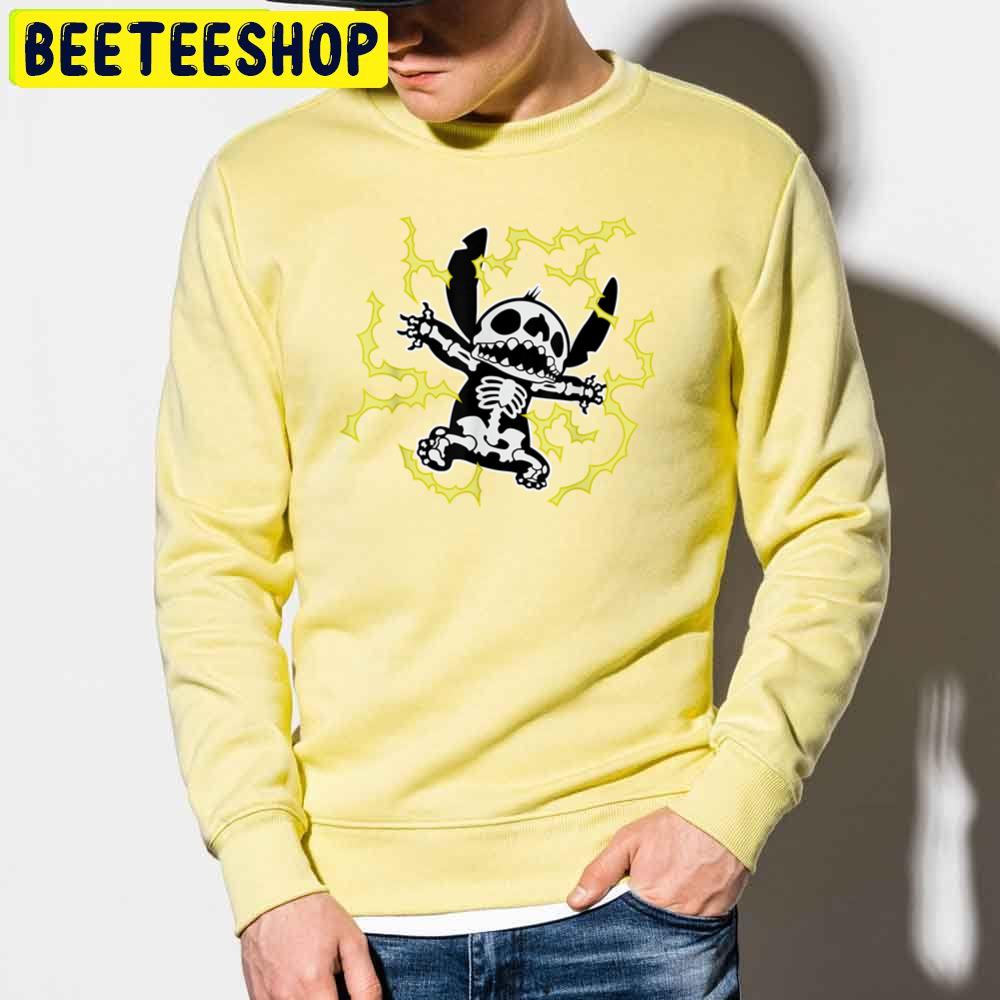 Funny Stitch Skeleton Halloween Trending Unisex Sweatshirt Funny Stitch Skeleton Halloween Trending Unisex Sweatshirt