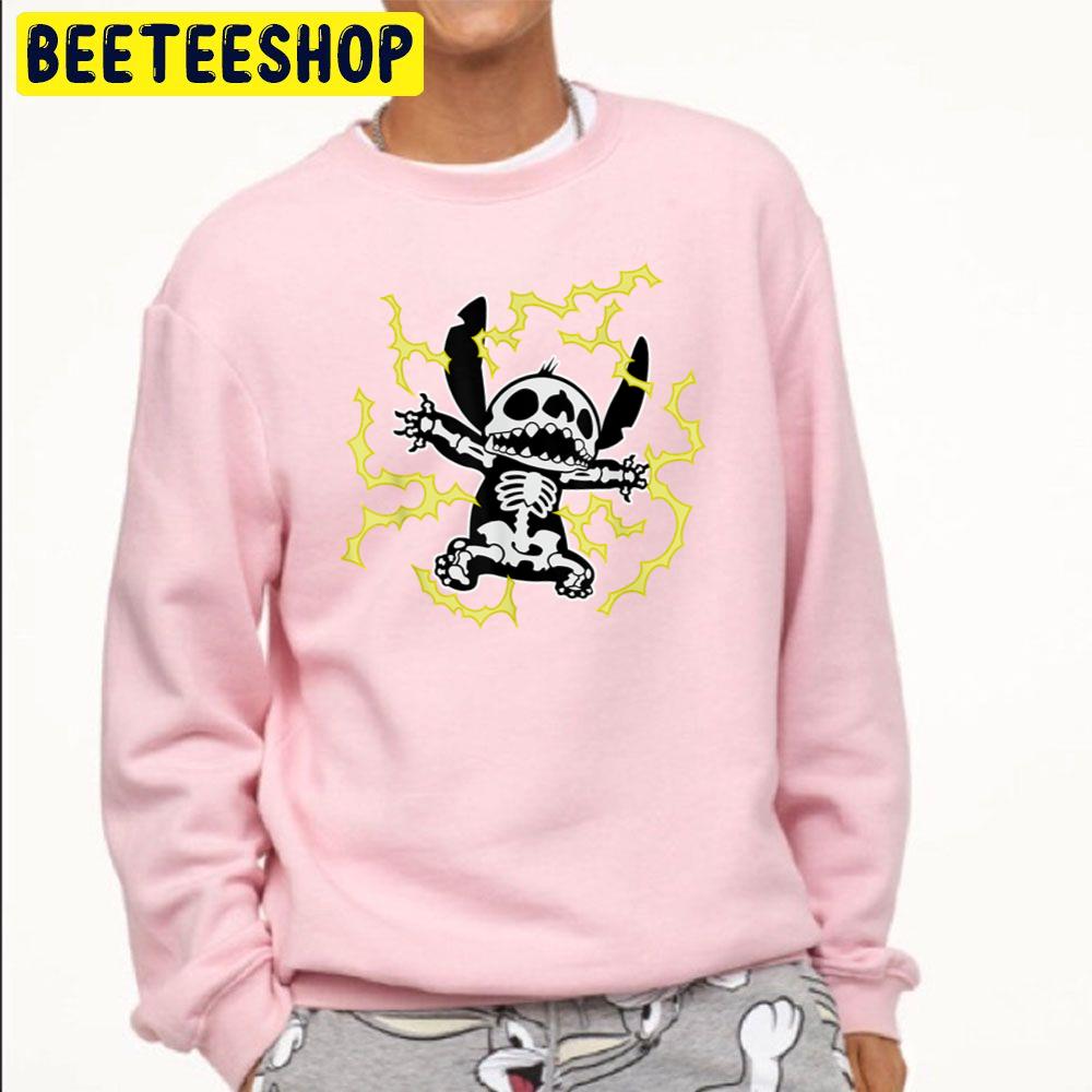 Funny Stitch Skeleton Halloween Trending Unisex Sweatshirt Funny Stitch Skeleton Halloween Trending Unisex Sweatshirt