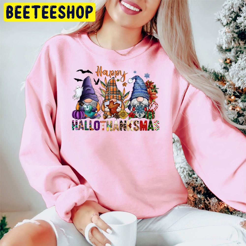 Gnomes Happy Hallothanksmas Halloween Thanksgiving Xmas Trending Unisex Hoodie Gnomes Happy Hallothanksmas Halloween Thanksgiving Xmas Trending Unisex Hoodie