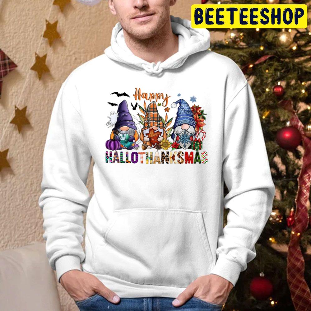 Gnomes Happy Hallothanksmas Halloween Thanksgiving Xmas Trending Unisex Hoodie Gnomes Happy Hallothanksmas Halloween Thanksgiving Xmas Trending Unisex Hoodie