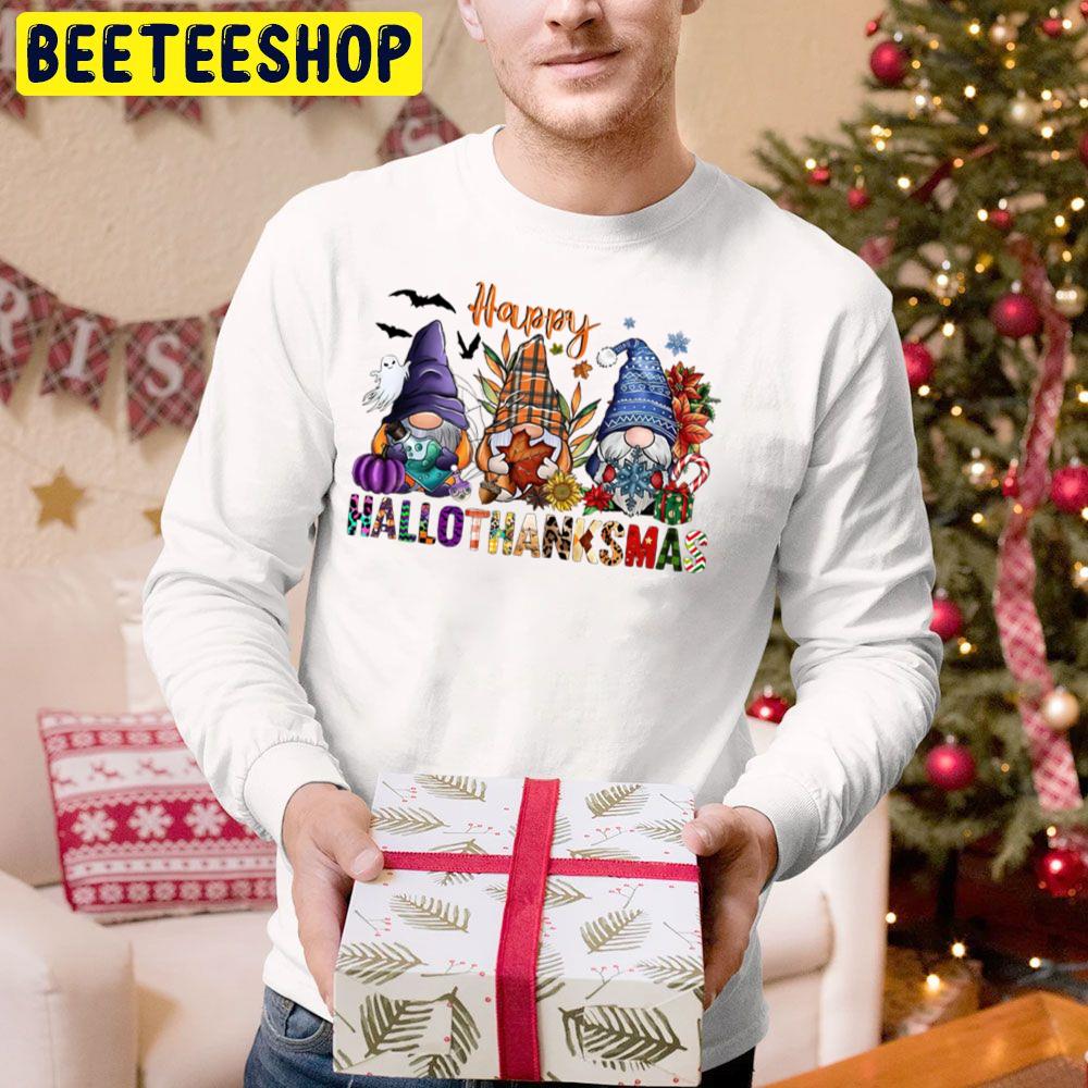 Gnomes Happy Hallothanksmas Halloween Thanksgiving Xmas Trending Unisex Hoodie Gnomes Happy Hallothanksmas Halloween Thanksgiving Xmas Trending Unisex Hoodie