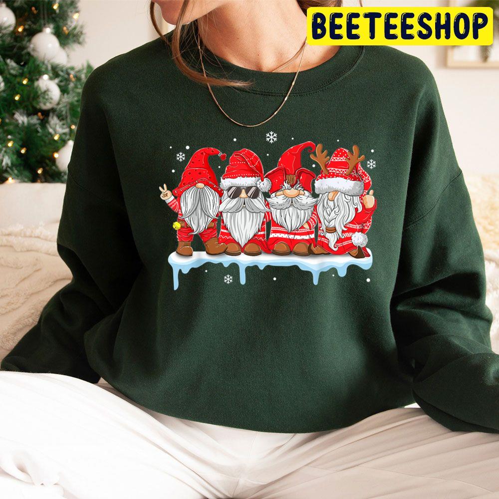 Gnomes In Red Knit Christmas X Mas Trending Unisex Hoodie Gnomes In Red Knit Christmas X Mas Trending Unisex Hoodie