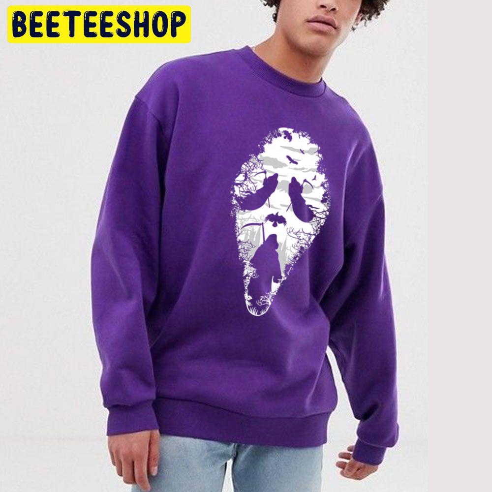 Grim Reaper Face Halloween Horror Trick Or Treat Scary Unisex Sweatshirt Grim Reaper Face Halloween Horror Trick Or Treat Scary Unisex Sweatshirt
