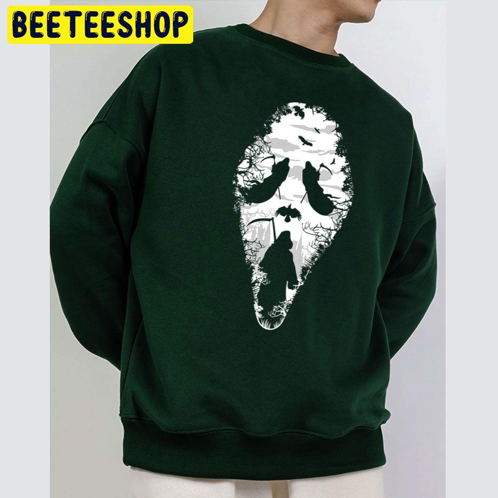 Grim Reaper Face Halloween Horror Trick Or Treat Scary Unisex Sweatshirt Grim Reaper Face Halloween Horror Trick Or Treat Scary Unisex Sweatshirt