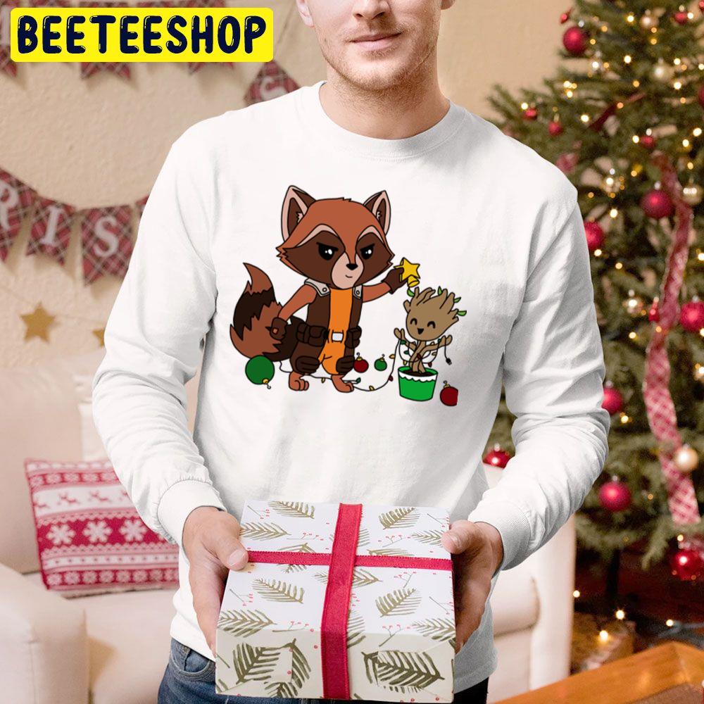 Groot Friends Christmas Trending Unisex Hoodie Groot Friends Christmas Trending Unisex Hoodie