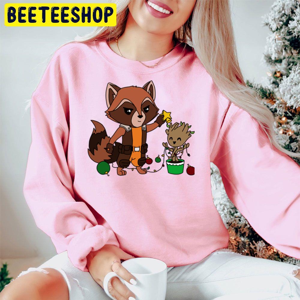 Groot Friends Christmas Trending Unisex Hoodie Groot Friends Christmas Trending Unisex Hoodie