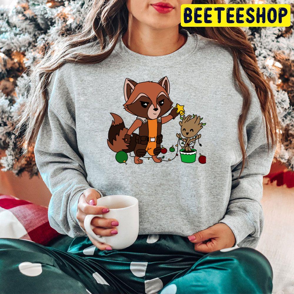 Groot Friends Christmas Trending Unisex Hoodie Groot Friends Christmas Trending Unisex Hoodie