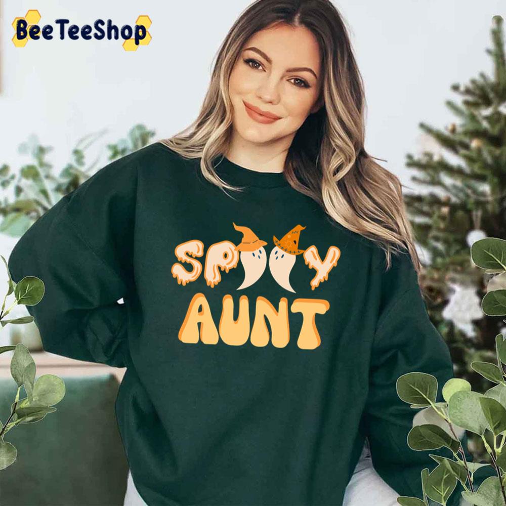 Groovy Ghost Spooky Season For Aunt Halloween Trending Unisex Sweatshirt Groovy Ghost Spooky Season For Aunt Halloween Trending Unisex Sweatshirt