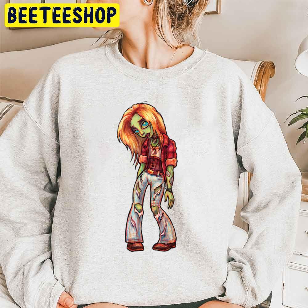 Grunge Zombie Girl Trending Unisex Sweatshirt Grunge Zombie Girl Trending Unisex Sweatshirt