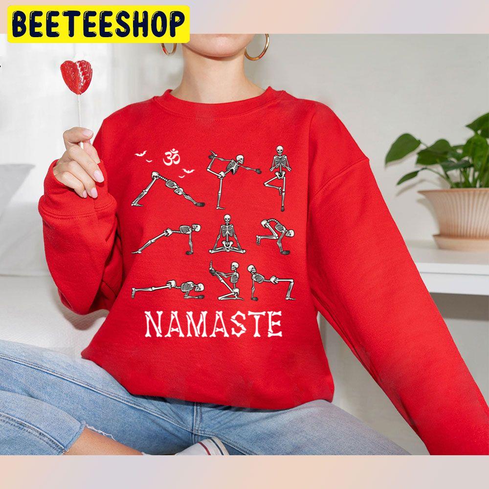 Halloween Namaste Skeletons Yoga Trending Unisex Sweatshirt Halloween Namaste Skeletons Yoga Trending Unisex Sweatshirt