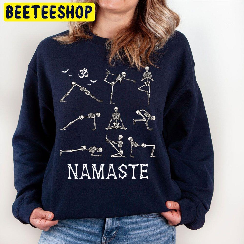 Halloween Namaste Skeletons Yoga Trending Unisex Sweatshirt Halloween Namaste Skeletons Yoga Trending Unisex Sweatshirt