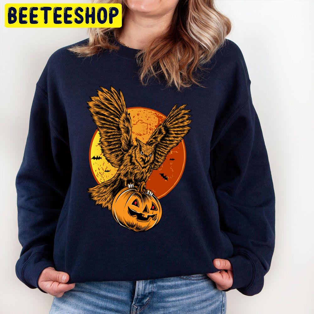 Halloween Owl Pumpkin Trending Unisex Sweatshirt Halloween Owl Pumpkin Trending Unisex Sweatshirt