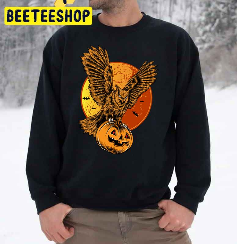 Halloween Owl Pumpkin Trending Unisex Sweatshirt Halloween Owl Pumpkin Trending Unisex Sweatshirt
