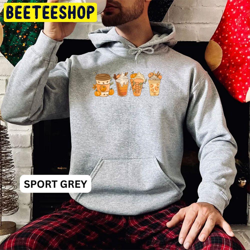 Halloween Pumpkin Latte Drink Cup Trending Unisex Hoodie Halloween Pumpkin Latte Drink Cup Trending Unisex Hoodie