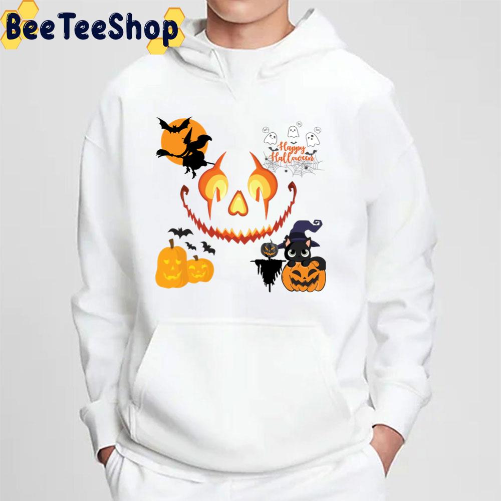 Halloween Scary Evil Funny Pumkin Head Witch Boo And Black Cat Trending Unisex Sweatshirt Halloween Scary Evil Funny Pumkin Head Witch Boo And Black Cat Trending Unisex Sweatshirt