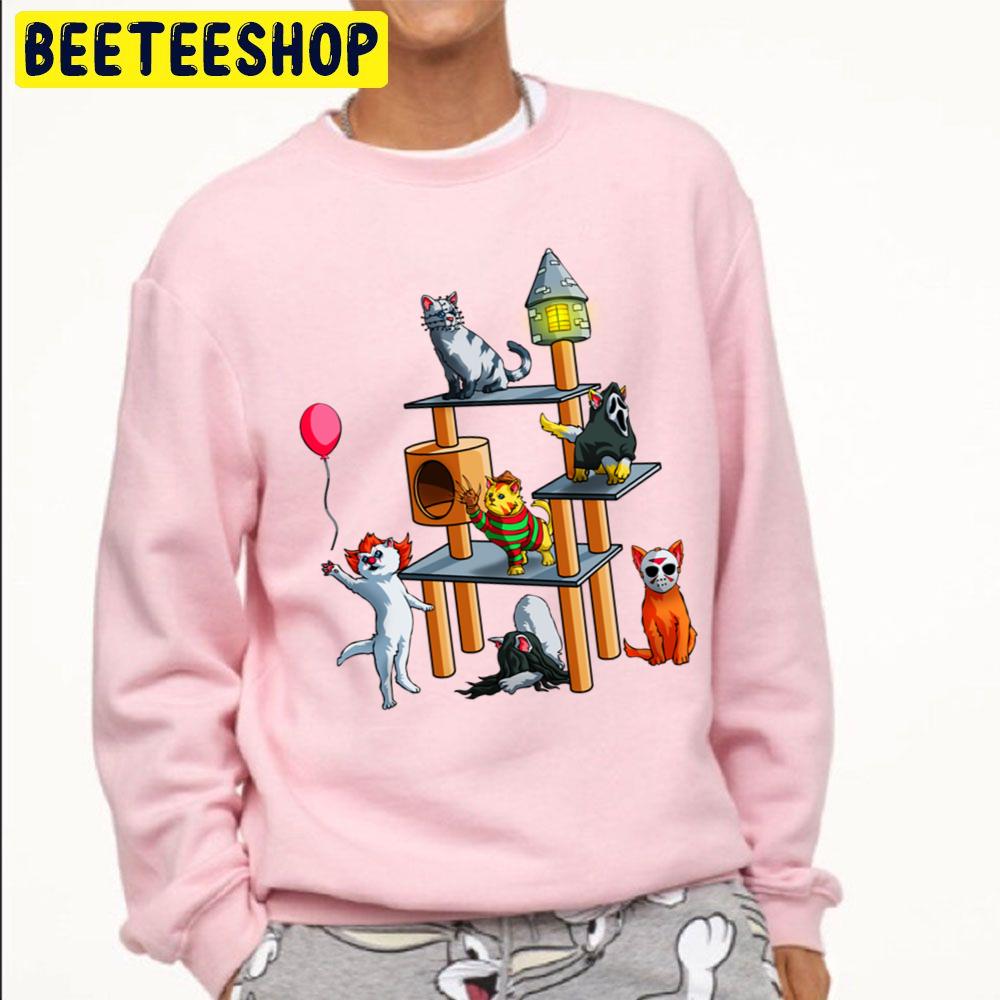 Halloween Scary Evil Pumpkin Funny Cat Horror Style Trending Unisex Sweatshirt Halloween Scary Evil Pumpkin Funny Cat Horror Style Trending Unisex Sweatshirt