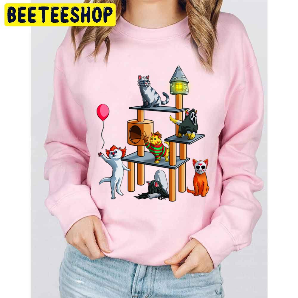 Halloween Scary Evil Pumpkin Funny Cat Horror Style Trending Unisex Sweatshirt Halloween Scary Evil Pumpkin Funny Cat Horror Style Trending Unisex Sweatshirt