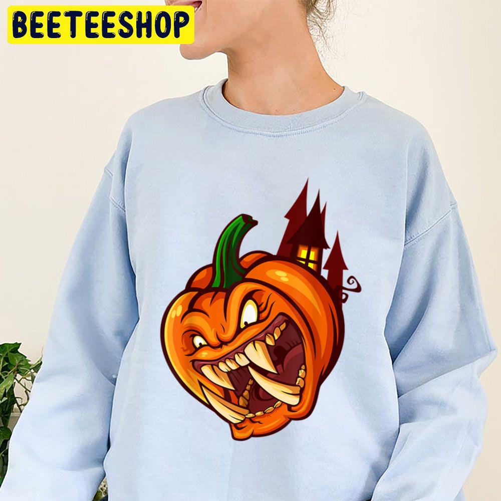 Halloween Scary Pumpkin Face Trending Unisex Sweatshirt Halloween Scary Pumpkin Face Trending Unisex Sweatshirt