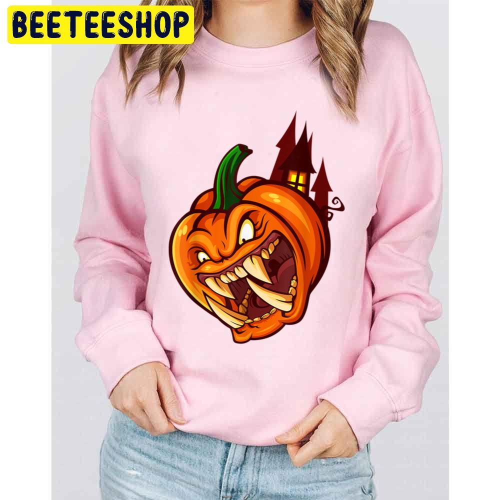 Halloween Scary Pumpkin Face Trending Unisex Sweatshirt Halloween Scary Pumpkin Face Trending Unisex Sweatshirt