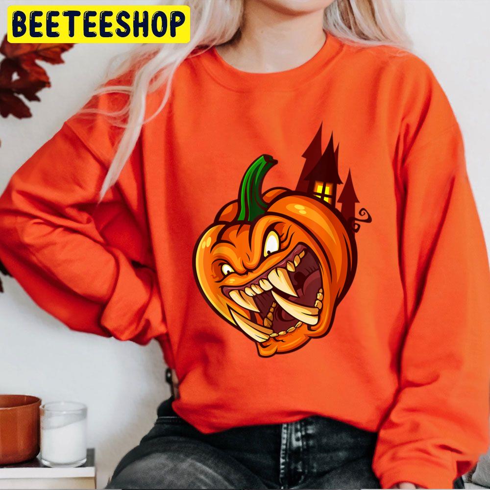 Halloween Scary Pumpkin Face Trending Unisex Sweatshirt Halloween Scary Pumpkin Face Trending Unisex Sweatshirt