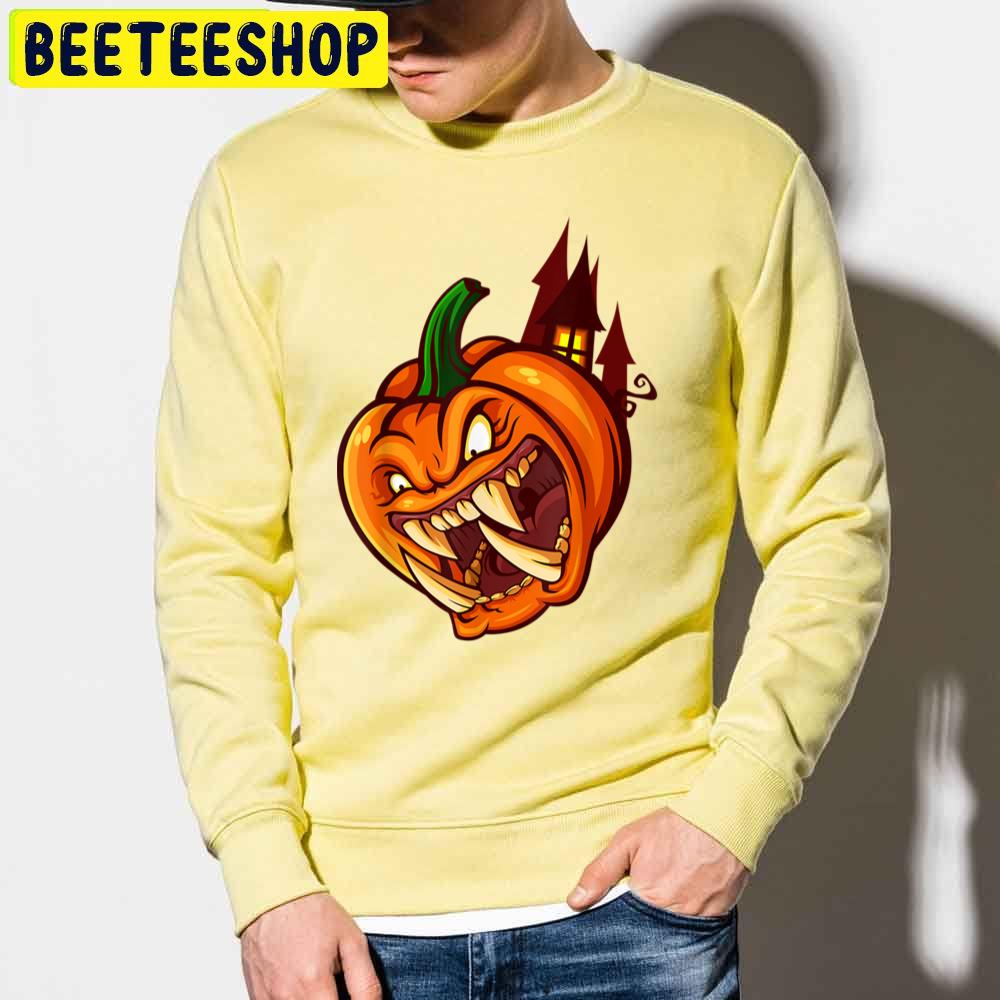 Halloween Scary Pumpkin Face Trending Unisex Sweatshirt Halloween Scary Pumpkin Face Trending Unisex Sweatshirt