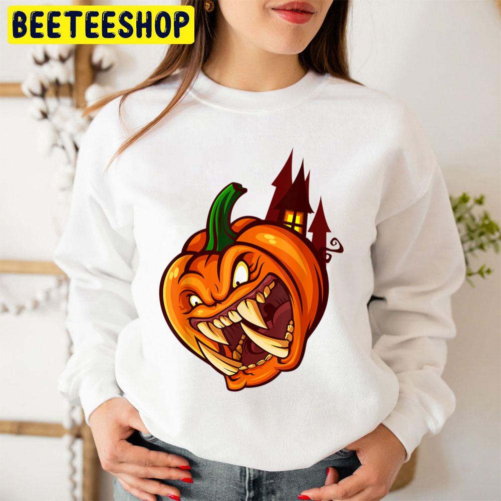 Halloween Scary Pumpkin Face Trending Unisex Sweatshirt Halloween Scary Pumpkin Face Trending Unisex Sweatshirt