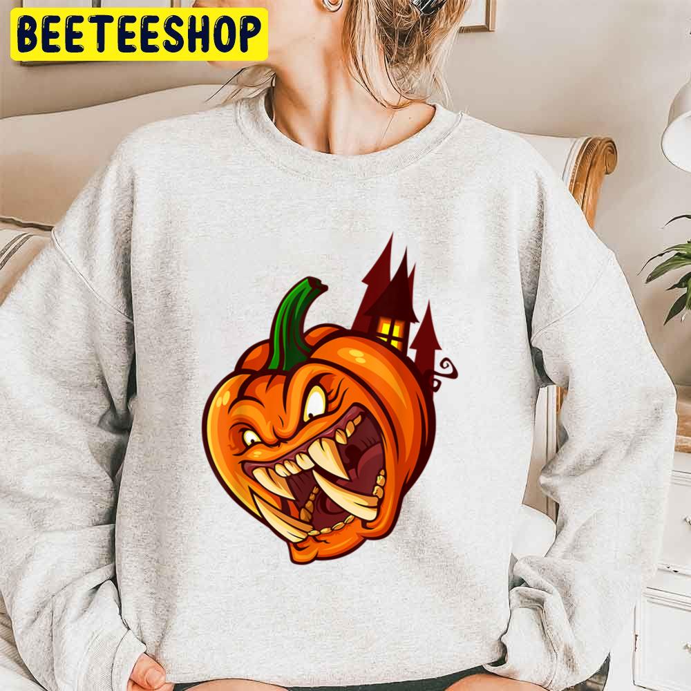 Halloween Scary Pumpkin Face Trending Unisex Sweatshirt Halloween Scary Pumpkin Face Trending Unisex Sweatshirt