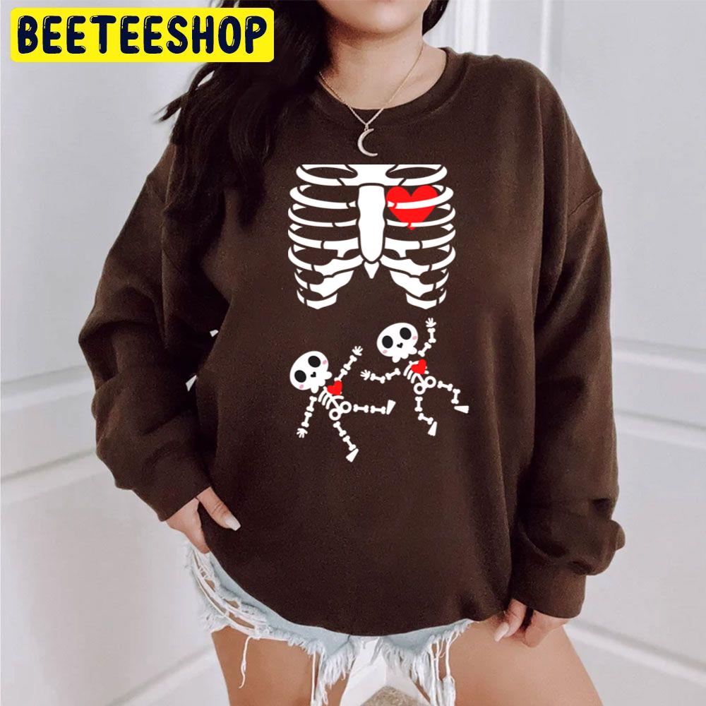 Halloweens For Pregnant Women Twins Trending Unisex Sweatshirt Halloweens For Pregnant Women Twins Trending Unisex Sweatshirt