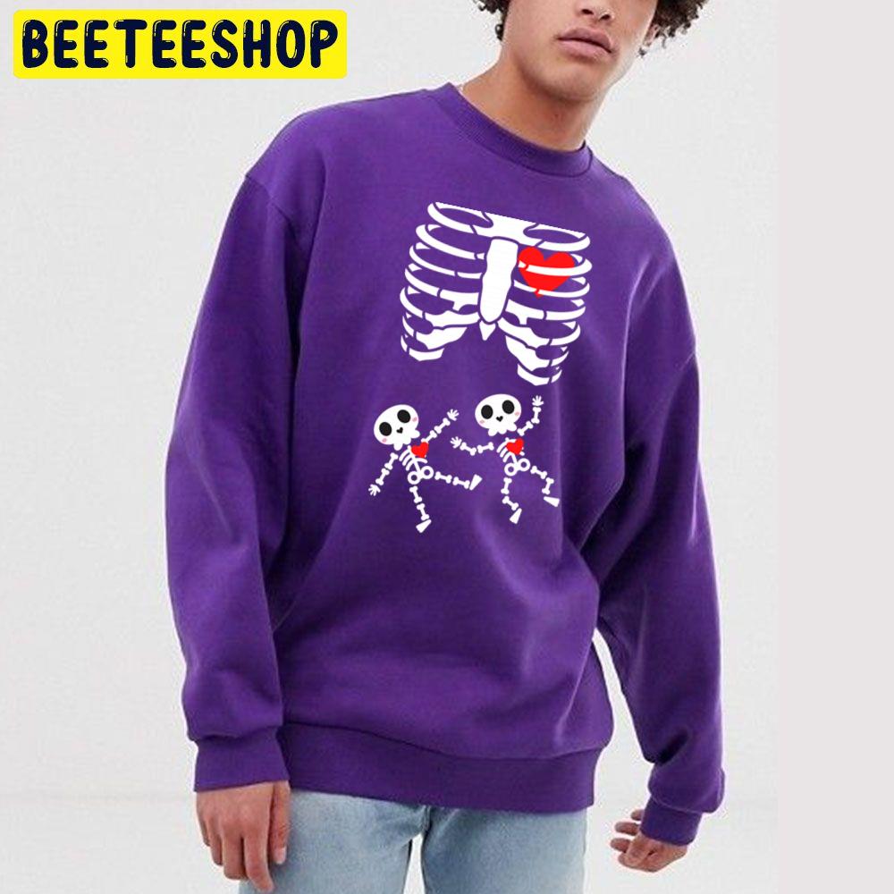 Halloweens For Pregnant Women Twins Trending Unisex Sweatshirt Halloweens For Pregnant Women Twins Trending Unisex Sweatshirt
