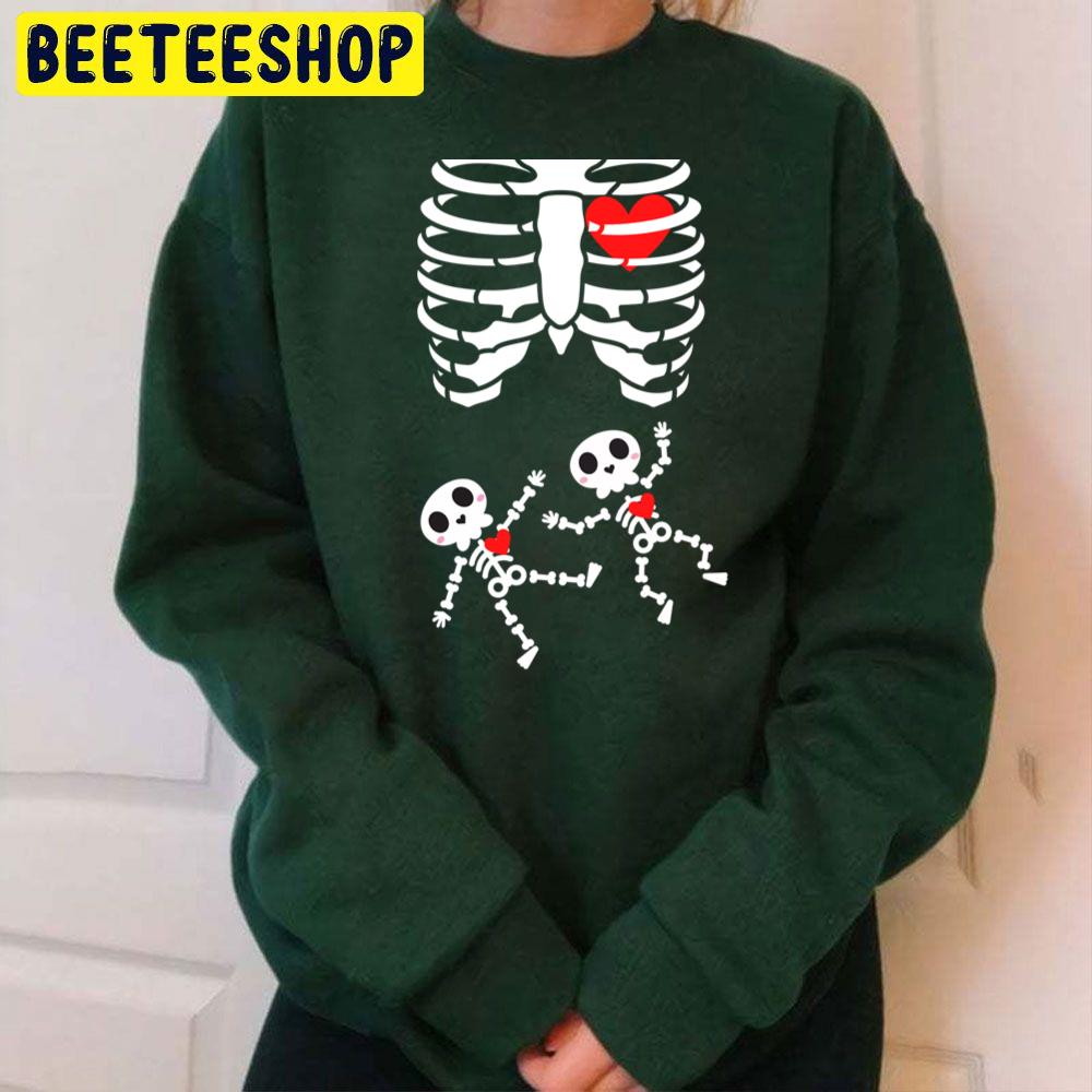 Halloweens For Pregnant Women Twins Trending Unisex Sweatshirt Halloweens For Pregnant Women Twins Trending Unisex Sweatshirt