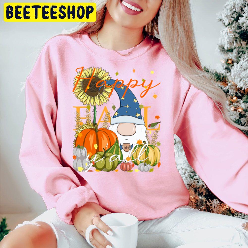 Happy Fall Y'all Gnome Pumpkin And Coffee Lover Thanksgiving Trending Unisex Hoodie Happy Fall Y'all Gnome Pumpkin And Coffee Lover Thanksgiving Trending Unisex Hoodie