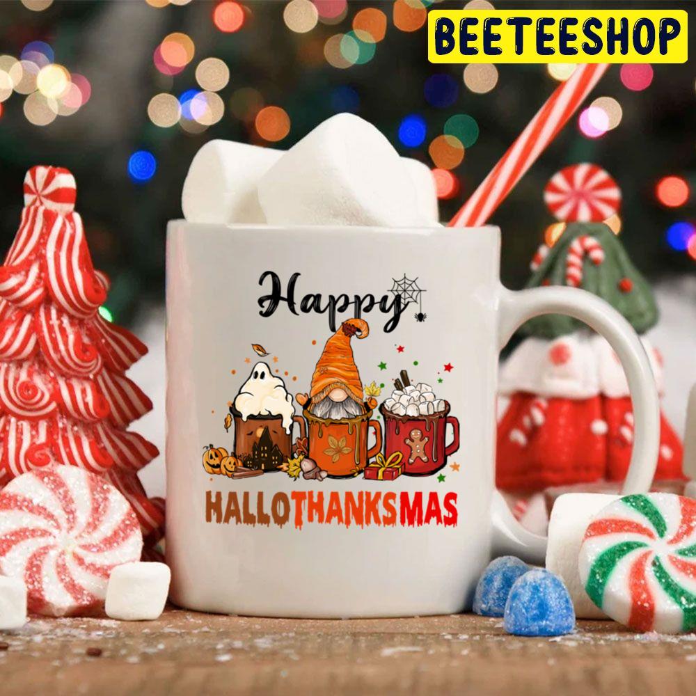 Happy Hallothankmas Ghost Gnome And Christmas Trending Unisex Hoodie Happy Hallothankmas Ghost Gnome And Christmas Trending Unisex Hoodie
