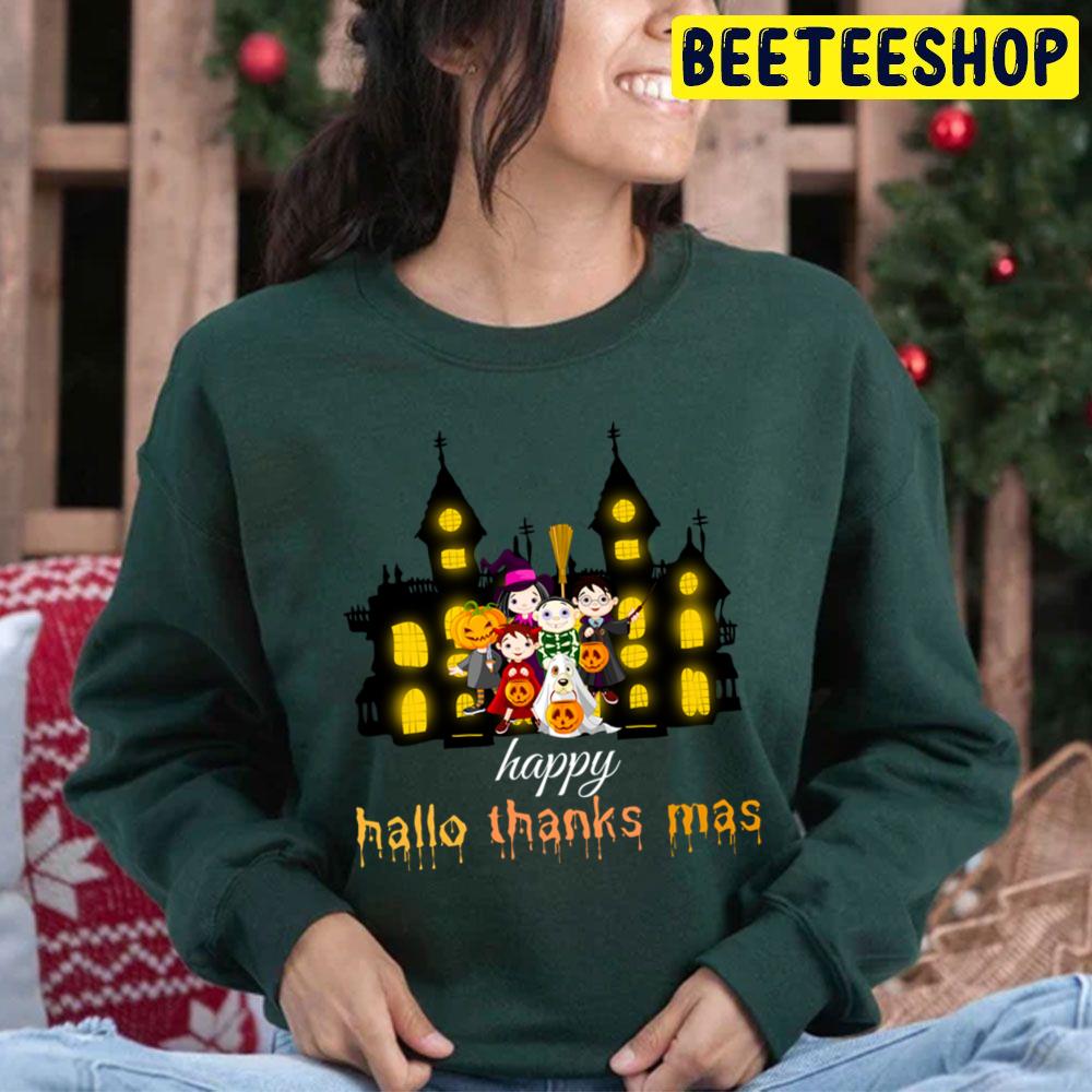 Happy Hallothankmas In Night Trending Unisex Hoodie Happy Hallothankmas In Night Trending Unisex Hoodie