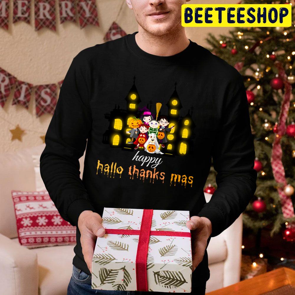 Happy Hallothankmas In Night Trending Unisex Hoodie Happy Hallothankmas In Night Trending Unisex Hoodie