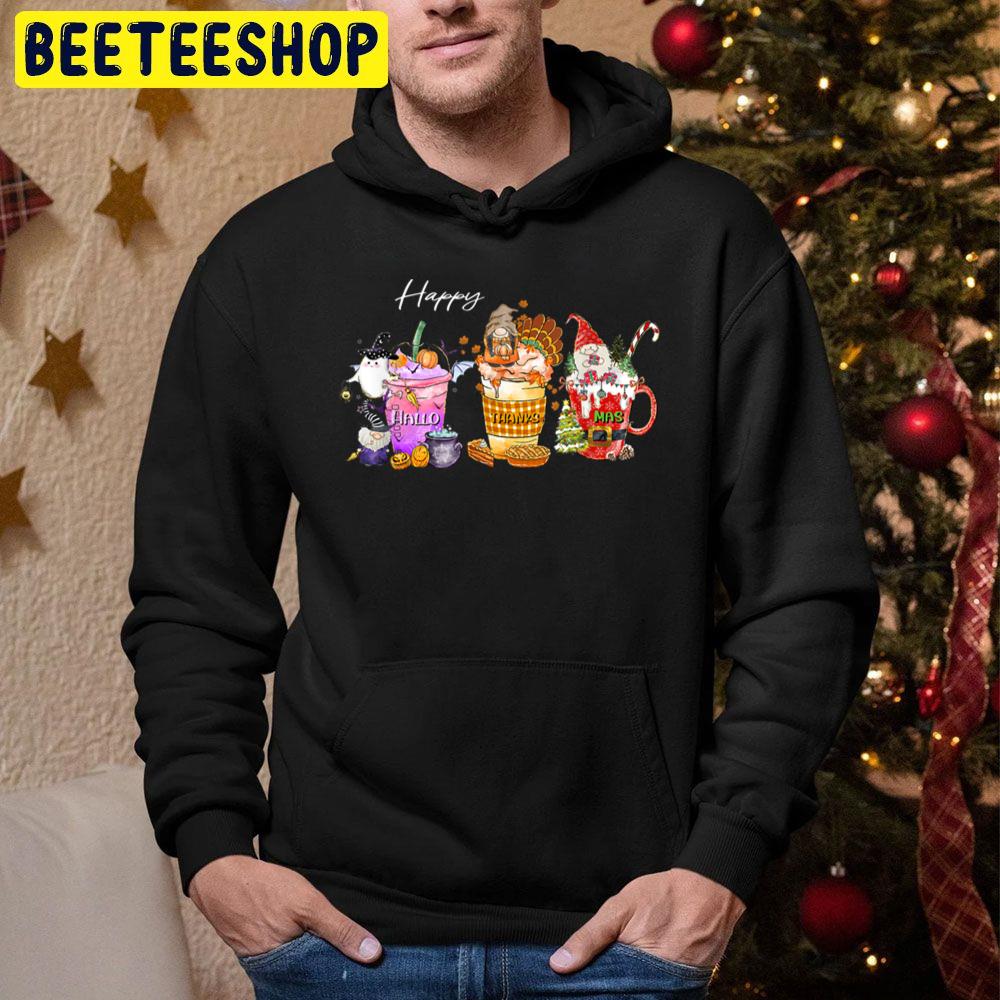 Happy Hallothanksmas Boo Gnome And Turkey Trending Unisex Hoodie Happy Hallothanksmas Boo Gnome And Turkey Trending Unisex Hoodie