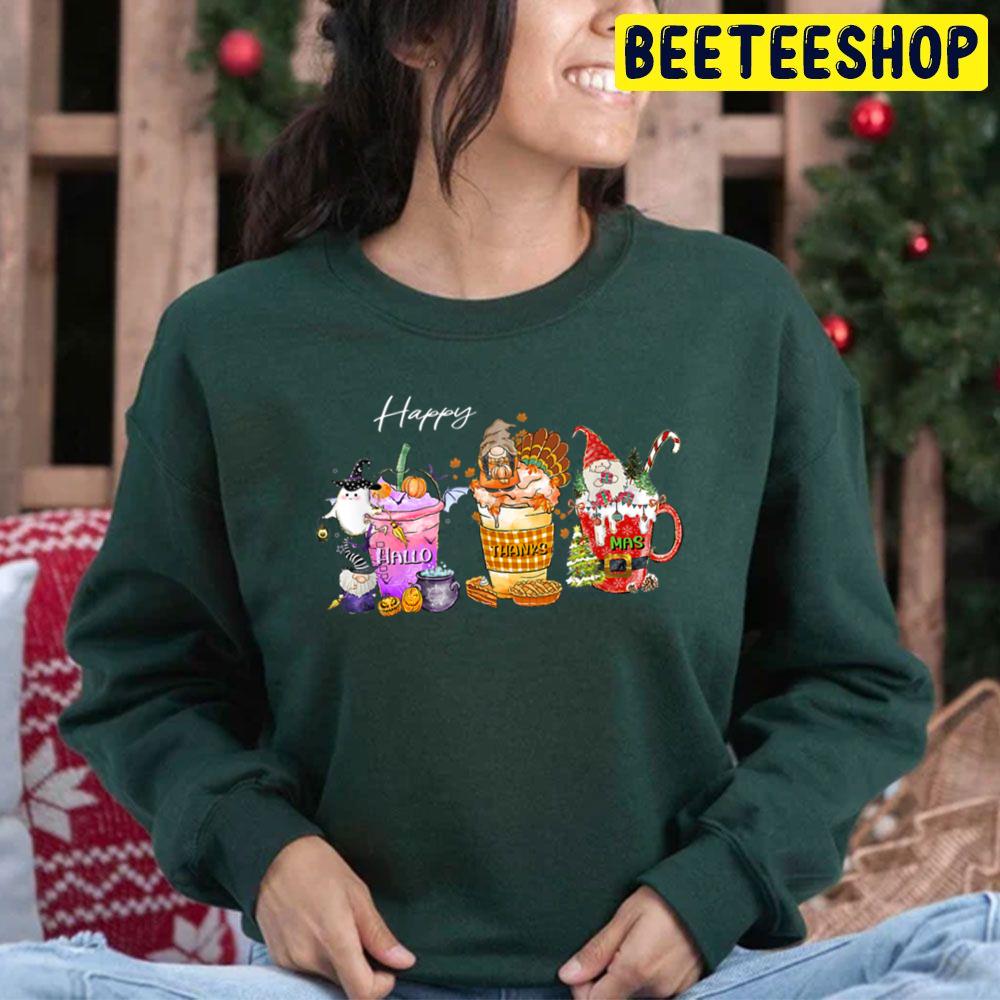 Happy Hallothanksmas Boo Gnome And Turkey Trending Unisex Hoodie Happy Hallothanksmas Boo Gnome And Turkey Trending Unisex Hoodie