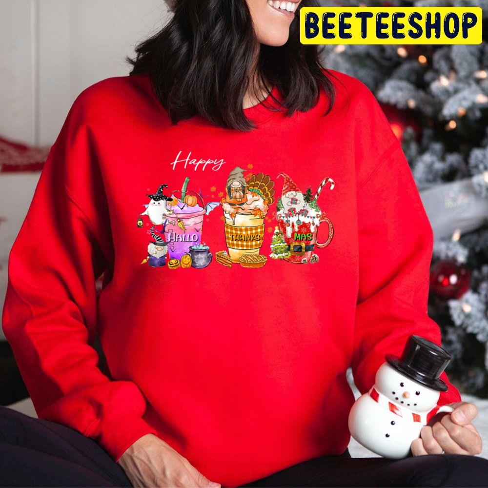 Happy Hallothanksmas Boo Gnome And Turkey Trending Unisex Hoodie Happy Hallothanksmas Boo Gnome And Turkey Trending Unisex Hoodie