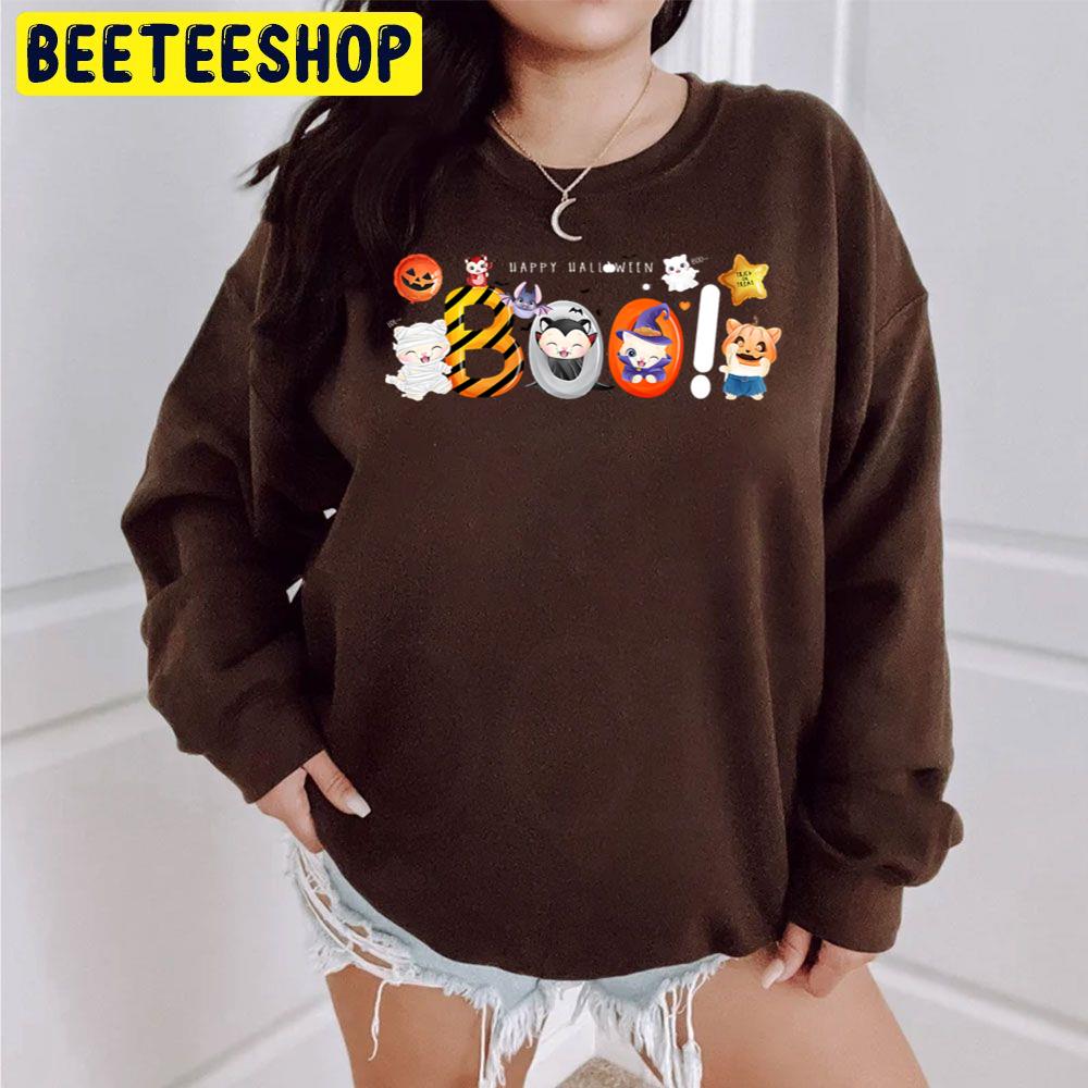 Happy Halloween Boo Cat Trending Unisex Sweatshirt Happy Halloween Boo Cat Trending Unisex Sweatshirt