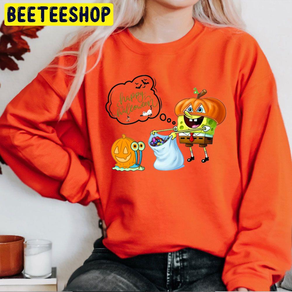 Happy Halloween Spongebob Squarepants Candy Gary Pumpkin Unisex Sweatshirt Happy Halloween Spongebob Squarepants Candy Gary Pumpkin Unisex Sweatshirt