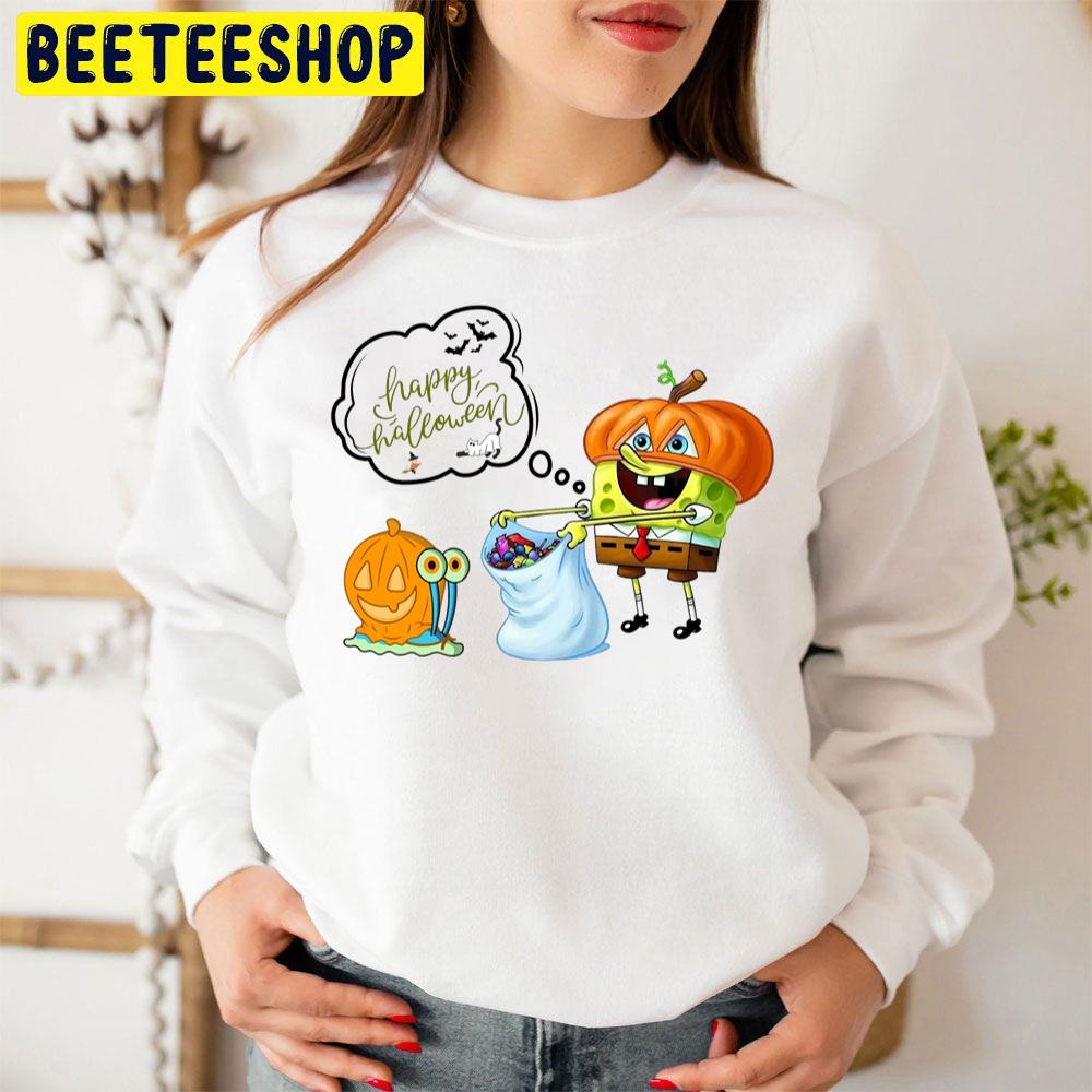 Happy Halloween Spongebob Squarepants Candy Gary Pumpkin Unisex Sweatshirt Happy Halloween Spongebob Squarepants Candy Gary Pumpkin Unisex Sweatshirt