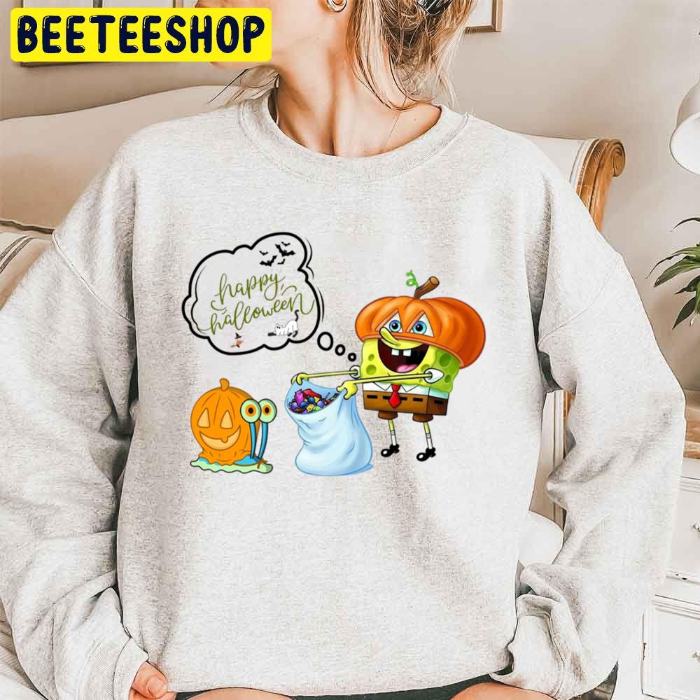 Happy Halloween Spongebob Squarepants Candy Gary Pumpkin Unisex Sweatshirt Happy Halloween Spongebob Squarepants Candy Gary Pumpkin Unisex Sweatshirt